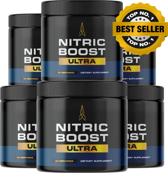 Six Nitric Boost Ultra jars from the supplied product image